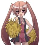  alternate_costume cheerleader hair_ribbon hidan_no_aria kanzaki_h_aria pom_poms red_eyes red_hair ribbon shin_(4869shin4062) solo twintails 