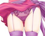  ass_visible_through_thighs chiki close-up fire_emblem fire_emblem:_kakusei fire_emblem:_monshou_no_nazo garter_belt harihisa mamkute panties panties_over_garter_belt pubic_hair purple_legwear purple_panties see-through simple_background solo thigh_gap thighhighs thighs underwear upskirt white_background 