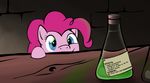  english_text equine female friendship_is_magic fur hair horse mammal my_little_pony pink_fur pink_hair pinkie_pie_(mlp) pony qsteel solo table text 