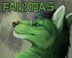  anthro blue_eyes canine eyewear fauxpas fox fur glasses green green_fur male mammal portrait rukis solo 