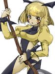  1girl bat_wings blonde_hair duel_monster fortune_lady fortune_lady_light rdim6gr8 short_hair solo staff wings yellow_eyes yu-gi-oh! yuu-gi-ou_duel_monsters 