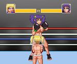  animated animated_gif boxing lowres multiple_girls nettopainter original punch-out!! punching topless 