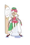  flandre_scarlet gyokuro_omega hat hat_ribbon highres hong_meiling long_hair multiple_girls red_hair ribbon sexually_suggestive short_hair short_sleeves side_ponytail toilet touhou translation_request wings 
