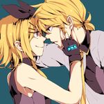  1girl bad_id bad_pixiv_id black_star_(module) blonde_hair blue_moon_(module) brother_and_sister kagamine_len kagamine_rin kuronyanko project_diva_(series) project_diva_extend short_hair siblings twins vocaloid 