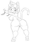  big_breasts big_butt breasts butt feline female mammal nipples pizzacat polly_ester polly_esther pussy sketch wide_hips 