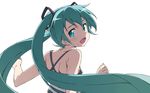  aqua_eyes aqua_hair blush hatsune_miku kanzaki_hiro long_hair twintails vocaloid 