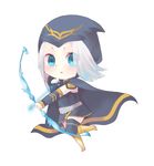  ashe_(league_of_legends) blue_eyes bow_(weapon) konatsu_miyu league_of_legends silver_hair weapon white_hair 