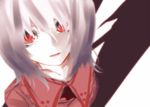  collarbone fang open_mouth red_eyes remilia_scarlet short_hair silver_hair slit_pupils solo touhou yutapon 