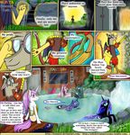  changeling chrysalis_(mlp) comic cutie_mark dialog discord_(mlp) draconequus english_text equine eyewear female flippers friendship_is_magic goggles horn horse mammal musical_note my_little_pony nightmare_moon_(mlp) pony pool princess princess_cadance_(mlp) princess_cadence_(mlp) princess_celestia_(mlp) princess_luna_(mlp) queen_chrysalis_(mlp) royalty team_awesome television text towel water waterfall winged_unicorn wings young 