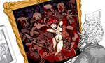  amputee artist_request breasts closed_eyes dutch_angle fine_art_parody guro katawa_shoujo nude painting_(object) parody red_hair short_hair small_breasts tezuka_rin 