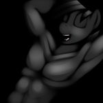  anthro anthrofied biceps closed eyes eyes_closed kloudmutt male muscles my_little_pony nightpony nude pecs pose relaxing topless 