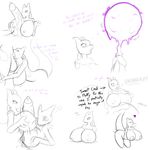  anthro anthrofied balls bent_over big_balls big_breasts big_penis blush breast_grab breasts canine cum cum_inflation deep_throat digimon english_text excessive_cum faceless_male fellatio female fox from_behind group group_sex hyper inflation internal legendary_pok&#233;mon levitation male mammal mewtwo neck_bulge nintendo nipples oral oral_sex penis pok&#233;mon pok&eacute;mon precum renamon sex spitroast straight text thecon threesome titfuck video_games 