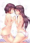  chobipero nipples pantsu string_panties symmetrical_docking topless yuri 