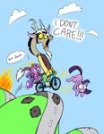  bad_parenting beanie beard bicycle bike cutie_mark dialog discord_(mlp) draconequus english_text equine explosive facial_hair female feral fire flames friendship_is_magic hair happy_wheels hat helmet horn horse humor male mammal mickeymonster mine mines my_little_pony pewdiepie pony propeller_hat road screwball_(mlp) text twilight_sparkle_(mlp) two_tone_hair unicorn 