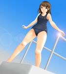  blush copyright_request highres nikkeru_suiso one-piece_swimsuit pee peeing school_swimsuit solo swimsuit 