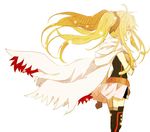  bad_id bad_pixiv_id belt black_legwear blonde_hair cape fate_testarossa hair_ribbon long_hair lyrical_nanoha mahou_shoujo_lyrical_nanoha mahou_shoujo_lyrical_nanoha_a's mahou_shoujo_lyrical_nanoha_the_movie_2nd_a's masui ribbon skirt solo thighhighs twintails white_background 