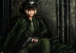  artoki blonde_hair gloves gun gunslinger hat male_focus military necktie peaked_cap ragnarok_online solo weapon 