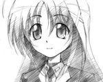  gofu greyscale hair_ornament lyrical_nanoha mahou_shoujo_lyrical_nanoha_strikers military military_uniform monochrome reinforce_zwei sketch solo traditional_media tsab_ground_military_uniform uniform x_hair_ornament 