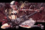  blonde_hair copyright_request guitar helmet instrument kazura_enji solo 