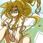  artist_request barbariccia bikini blonde_hair blood blue_eyes final_fantasy final_fantasy_iv living_hair long_hair lowres nail_polish pointy_ears solo swimsuit very_long_hair 