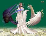  anima dress highres long_hair pointy_ears solo wen-m wings 