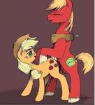  applejack_(mlp) balls big_macintosh_(mlp)edit contact equine eye female friendship_is_magic from_behind hair horse incest jobo37 looking_back male my_little_pony nude penetration penis pony sex straight tripsocho 