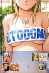  absurdres blonde_hair breasts btooom! closed_mouth highres himiko_(btooom!) inoue_jun'ya jewelry long_hair medium_breasts navel necklace official_art scan scan_artifacts smile solo third-party_source underboob 