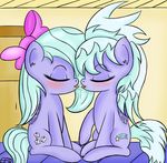  cloudchaser_(mlp) cutie_mark equine eyes_closed female feral flitter_(mlp) freefraq friendship_is_magic horse kissing kissinng lesbian mammal my_little_pony pegasus pony ribbons wings 