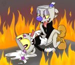  anal anal_penetration animate_inanimate bottomless brother brothers clothed clothed_sex clothing cum cum_on_self cum_on_stomach cunnilingus_gesture cuphead_(character) cuphead_(game) drooling duo fire footwear gloves glowing glowing_eyes half-closed_eyes hell humanoid humanoid_on_humanoid incest looking_at_viewer male male/male male_penetrating mugman not_furry object_head penetration penis pink_eyes saliva sex shoes sibling tongue tongue_out toxic-boner video_games yellow_sclera 