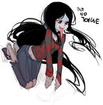  1girl adventure_time black_hair cartoon_network clothed clothing denim english fangs female flying hair jeans long_hair long_tongue marceline marceline_abadeer pants ponytail red_eyes sandals shirt simple_background sketch slugbox solo striped striped_shirt tongue torn_clothes vampire white_background 