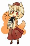  animal_ears bad_id bad_pixiv_id blush detached_sleeves eating fang food hat hisui_(kimochi) inubashiri_momiji makizushi open_mouth short_hair silver_hair skirt smile solo sparkle sushi tail tokin_hat touhou wolf_ears wolf_tail 