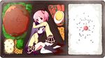  akemi_homura ben-tou black_legwear blush egg food hairband hamburger in_container in_food kaname_madoka kneehighs lettuce mahou_shoujo_madoka_magica muhogame multiple_girls obentou rice seiyuu_connection skirt thighhighs twintails white_legwear yuuki_aoi 