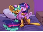  balls bed big_penis clitoris cutie_mark equine eyes_closed female freckles friendship_is_magic green_hair hair horn horsecock male my_little_pony penetration penis pillow pussy pussy_juice sex snails_(mlp) straight twilight_sparkle_(mlp) two_tone_hair unicorn vaginal vaginal_penetration young 