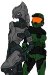  alien arbiter armor crossgender female halo_(series) human master_chief methados sangheili video_games 