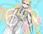  anarchy_reigns blonde_hair blue_eyes bodysuit long_hair max_anarchy pixiv_manga_sample sasha_ivanoff sega skin_tight skintight smile 