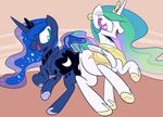  cutie_mark equine female feral friendship_is_magic hair horn horse mammal multi-colored_hair my_little_pony pony princess princess_celestia_(mlp) princess_luna_(mlp) royalty sibling siblings simple_background sisters tess tess-27 winged_unicorn wings 
