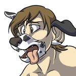  brown_eyes brown_hair canine dalmatian dog fur gargoyale hair human icon low_res male mammal open_mouth plain_background spots timtam tongue transformation transparent_background white_fur 