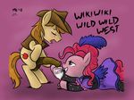  braeburn_(mlp) breaburn cum cum_drinking cum_in_a_cup cum_in_mouth cum_inside english_text equine female feral friendship_is_magic glass hair horse male mammal megasweet my_little_pony open_mouth penis pinkie_pie_(mlp) pony smile text tongue zekromlover 