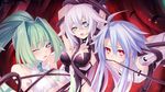  black_heart game_cg green_heart hyperdimension_neptunia_mk2 tsunako white_heart 