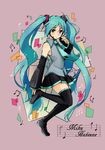  aqua_eyes aqua_hair bad_id bad_pixiv_id boots character_name detached_sleeves hatsune_miku headset highres long_hair mirin_(youton_jou) musical_note necktie skirt solo thigh_boots thighhighs twintails very_long_hair vocaloid 