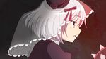  animated animated_gif flail hat kanna_asumi mahou_shoujo_madoka_magica mini_hat mini_top_hat morning_star open_mouth profile purple_eyes ribbon short_hair silver_hair solo spikes tanpopo_hayabusa-maru top_hat veil weapon wind 