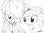  applesarcum black_and_white blood cub cutie_mark_crusaders_(mlp) equine female feral friendship_is_magic hair hat horse mammal monochrome my_little_pony pegasus plain_background pony rainbow_dash_(mlp) scootaloo_(mlp) sunibee sweat white_background wings young 
