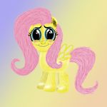  equine female feral fluffy fluttershy_(mlp) friendship_is_magic fur hair horse mammal mane my_little_pony nomoreplaytv pegasus pink_hair smile solo wings yellow_fur 