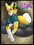  canine digimon eyewear fox girly glasses male male_renamon mammal quadra renamon solo 