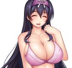  1girl bra breasts cleavage isako_rokurou large_breasts roshutsu_kanojo sawashiro_rina smile solo underwear 