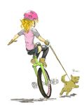  copyright_request dog dog_walking gloves ground_vehicle helmet leash makun2400 shorts solo thighhighs unicycle 