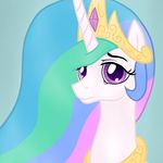  arrkhal crown equine female feral friendship_is_magic hair horn horse long_hair mammal multi-colored_hair my_little_pony princess princess_celestia_(mlp) purple_eyes rainbow_hair royalty solo unicorn 