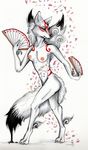  &#332;kami &lt;3 ?kami amaterasu anthro anthrofied breasts canine deity fan female ink mammal nipples nude segdavinci solo standing video_games wolf 