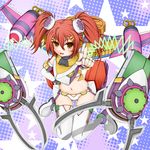  akua1117 armor duel_monster orange_eyes panties personification red_hair thighhighs twintails underwear windup windup_zenmaines yu-gi-oh! yuu-gi-ou_duel_monsters 