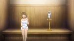  animated animated_gif bounce bouncing_breasts breasts brown_hair character_request cleavage kuramoto_ayumi large_breasts naked_towel short_hair sket_dance sweat towel tower 